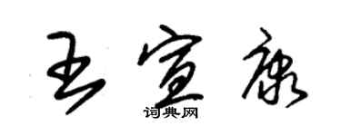 朱锡荣王宣康草书个性签名怎么写