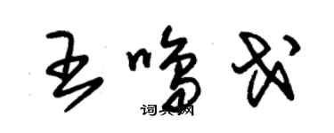 朱锡荣王鸣戈草书个性签名怎么写