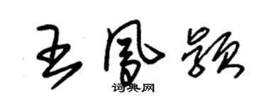 朱锡荣王凤颖草书个性签名怎么写