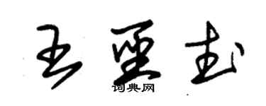 朱锡荣王圣武草书个性签名怎么写