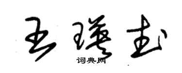 朱锡荣王瑛武草书个性签名怎么写