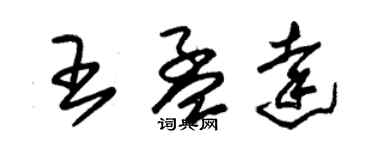 朱锡荣王孟达草书个性签名怎么写