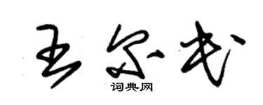 朱锡荣王尔民草书个性签名怎么写