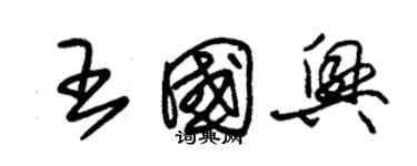 朱锡荣王国兴草书个性签名怎么写