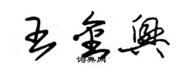 朱锡荣王金兴草书个性签名怎么写