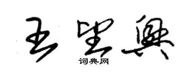 朱锡荣王望兴草书个性签名怎么写
