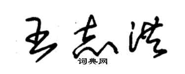 朱锡荣王志洪草书个性签名怎么写