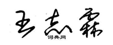 朱锡荣王志霖草书个性签名怎么写