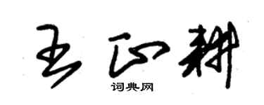 朱锡荣王正耕草书个性签名怎么写