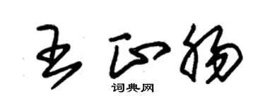 朱锡荣王正肠草书个性签名怎么写