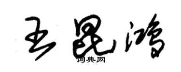 朱锡荣王昆鸿草书个性签名怎么写
