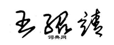 朱锡荣王绍靖草书个性签名怎么写
