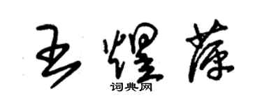 朱锡荣王煜萍草书个性签名怎么写