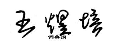朱锡荣王煜培草书个性签名怎么写