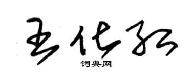 朱锡荣王化红草书个性签名怎么写