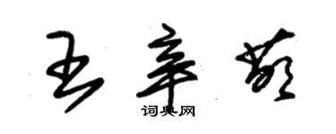 朱锡荣王辛萌草书个性签名怎么写