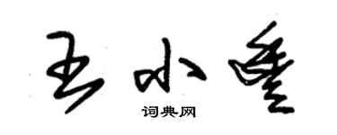 朱锡荣王小丰草书个性签名怎么写