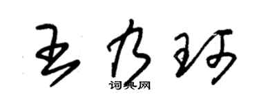 朱锡荣王乃珂草书个性签名怎么写