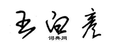 朱锡荣王白彦草书个性签名怎么写