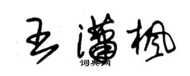 朱锡荣王潇枫草书个性签名怎么写