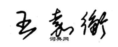 朱锡荣王嘉衡草书个性签名怎么写