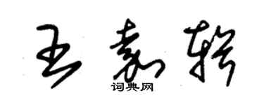朱锡荣王嘉辑草书个性签名怎么写