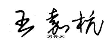 朱锡荣王嘉杭草书个性签名怎么写