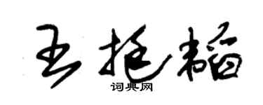 朱锡荣王挺韬草书个性签名怎么写