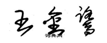 朱锡荣王金鹭草书个性签名怎么写