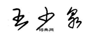 朱锡荣王少泉草书个性签名怎么写
