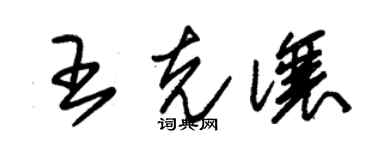 朱锡荣王克让草书个性签名怎么写