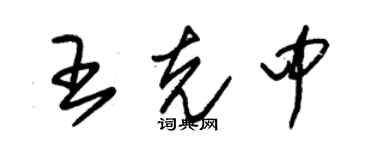 朱锡荣王克中草书个性签名怎么写