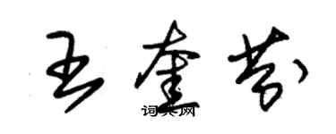 朱锡荣王奎芬草书个性签名怎么写
