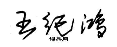 朱锡荣王纪鸿草书个性签名怎么写