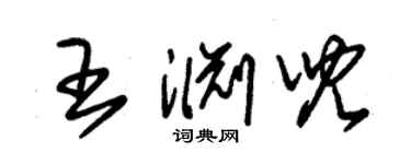 朱锡荣王渊儿草书个性签名怎么写