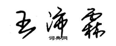 朱锡荣王沛霖草书个性签名怎么写