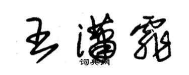 朱锡荣王潇霏草书个性签名怎么写