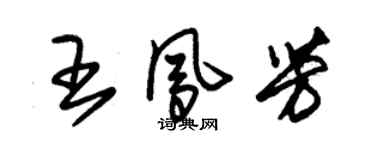 朱锡荣王凤芳草书个性签名怎么写