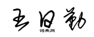 朱锡荣王日勤草书个性签名怎么写