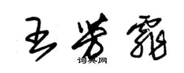 朱锡荣王芳霏草书个性签名怎么写