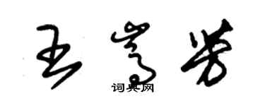 朱锡荣王嵩芳草书个性签名怎么写