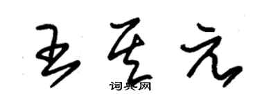 朱锡荣王其元草书个性签名怎么写