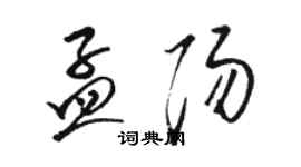 骆恒光孟阳草书个性签名怎么写