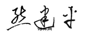 骆恒光熊建平草书个性签名怎么写