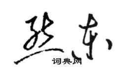 骆恒光熊东草书个性签名怎么写