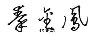 骆恒光秦金凤草书个性签名怎么写