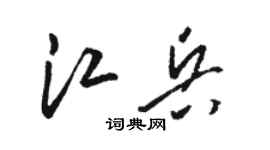 骆恒光江兵草书个性签名怎么写