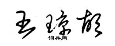 朱锡荣王琼胡草书个性签名怎么写