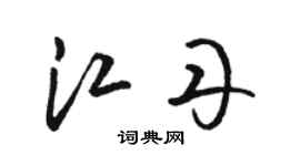 骆恒光江丹草书个性签名怎么写