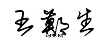 朱锡荣王郑生草书个性签名怎么写